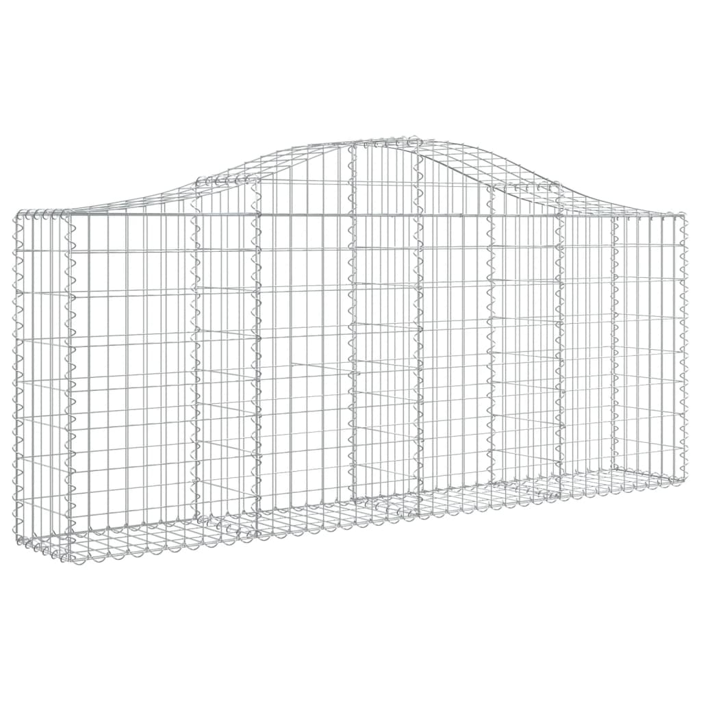 Arched Gabion Baskets 25 pcs 200x30x80/100 cm Galvanised Iron