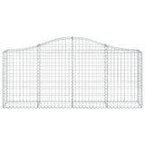 Arched Gabion Baskets 40 pcs 200x30x80/100 cm Galvanised Iron - Top-Down View