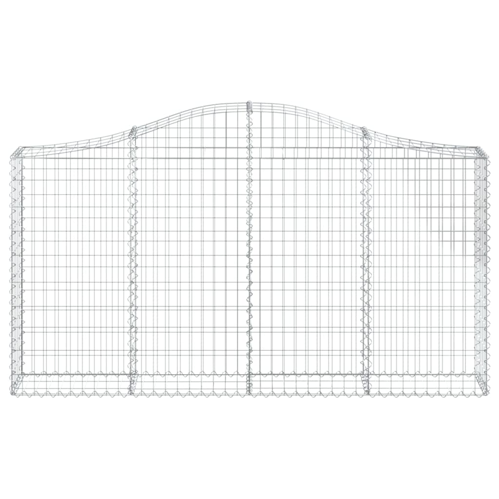 Arched Gabion Baskets 5 pcs 200x30x100/120 cm Galvanised Iron