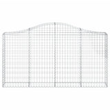 Arched Gabion Baskets 7 pcs 200x30x100/120 cm Galvanised Iron