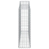 Arched Gabion Baskets 9 pcs 200x30x100/120 cm Galvanised Iron - 45-Degree Angle