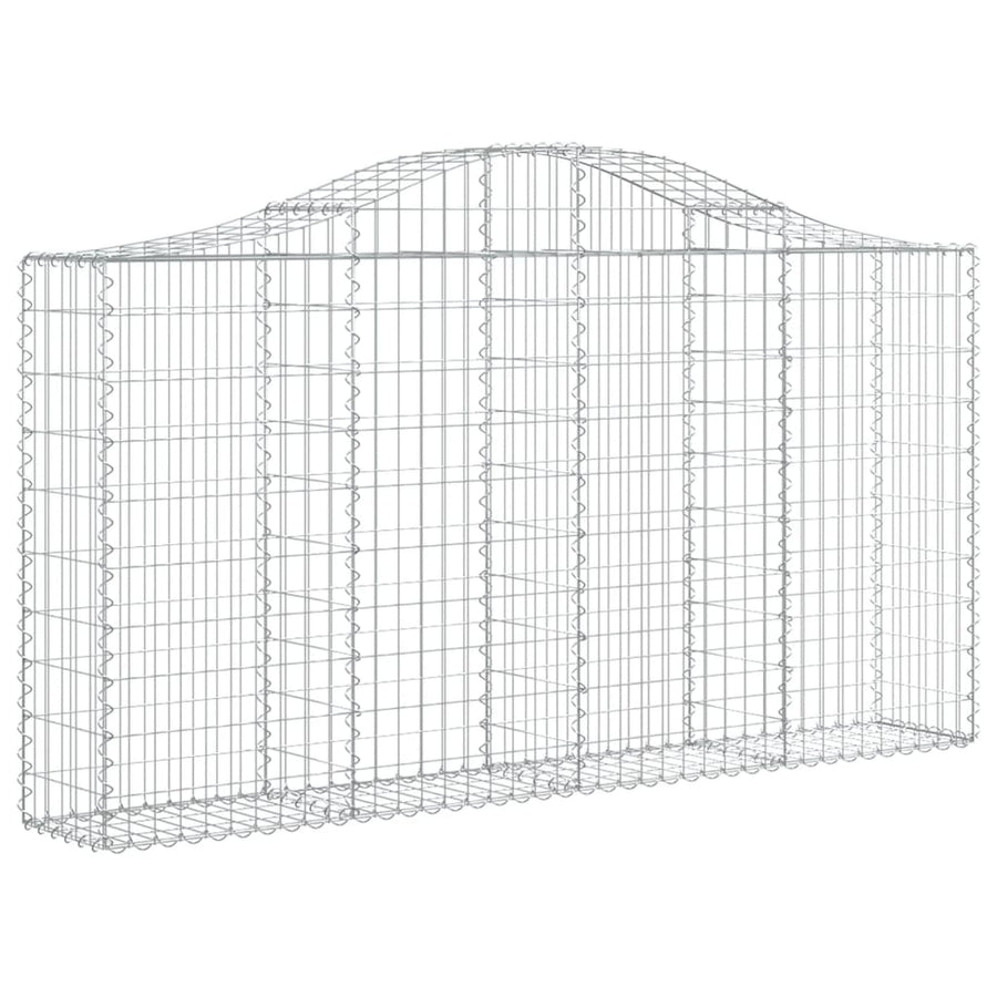 Arched Gabion Baskets 11 pcs 200x30x100/120 cm Galvanised Iron