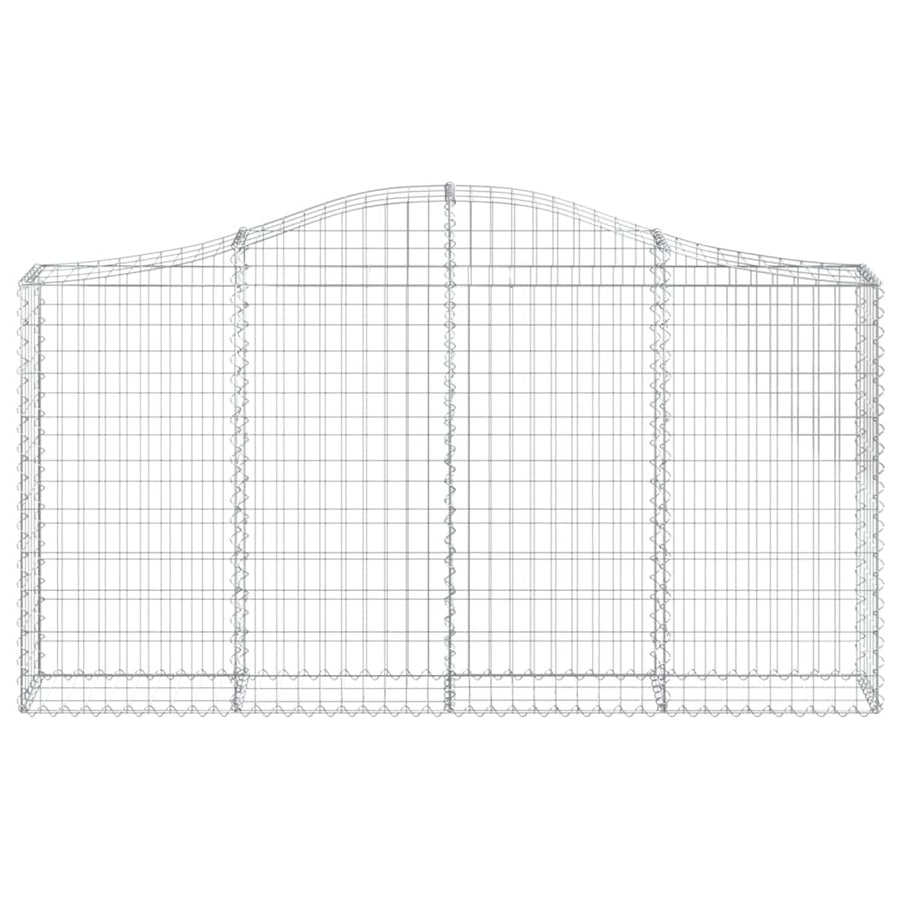 Arched Gabion Baskets 12 pcs 200x30x100/120 cm Galvanised Iron
