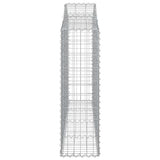 Arched Gabion Baskets 12 pcs 200x30x100/120 cm Galvanised Iron - 45-Degree Angle