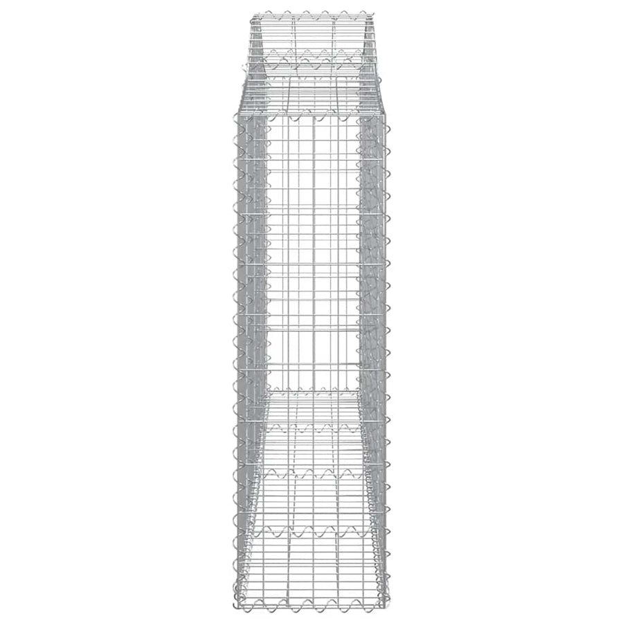 Arched Gabion Baskets 12 pcs 200x30x100/120 cm Galvanised Iron