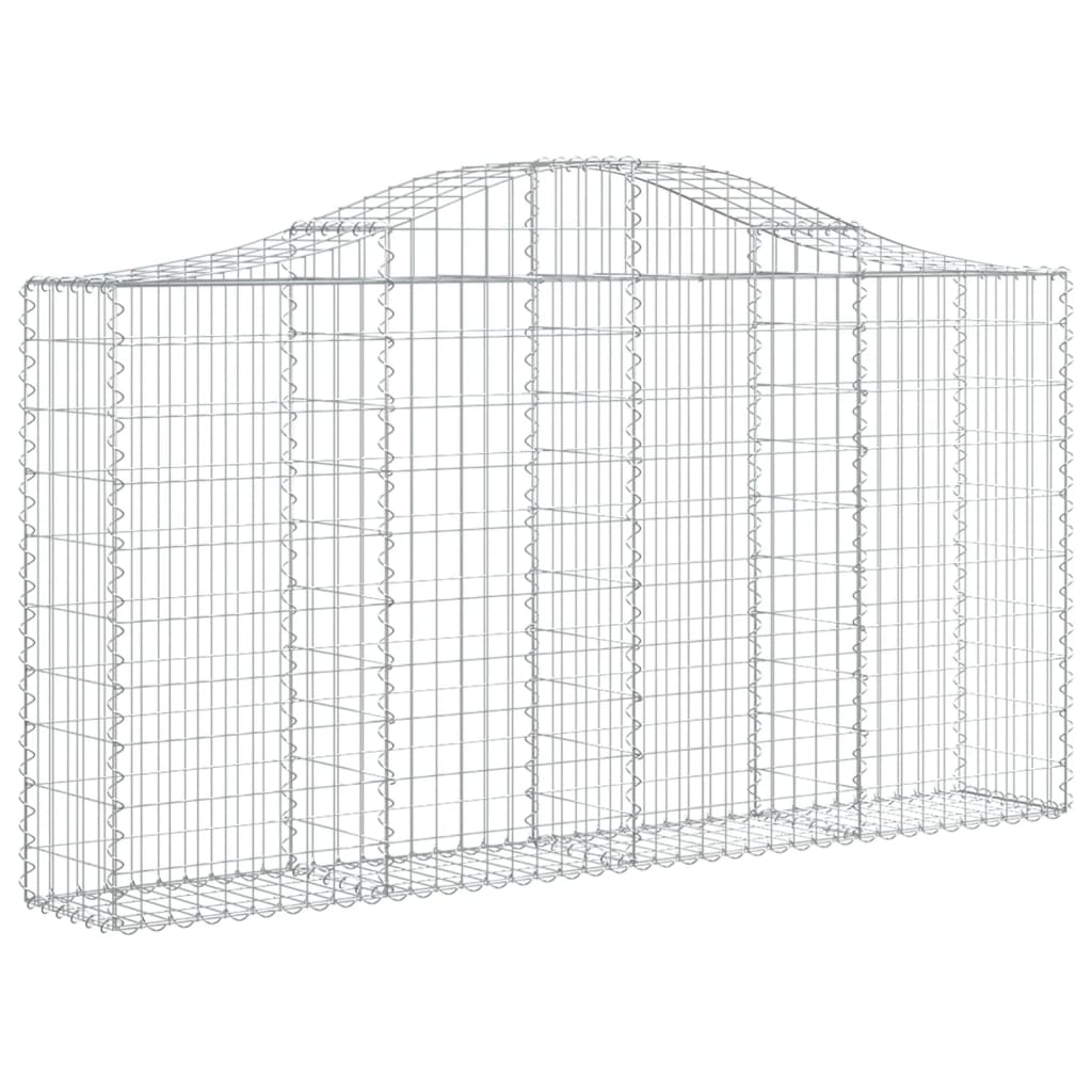 Arched Gabion Baskets 13 pcs 200x30x100/120 cm Galvanised Iron