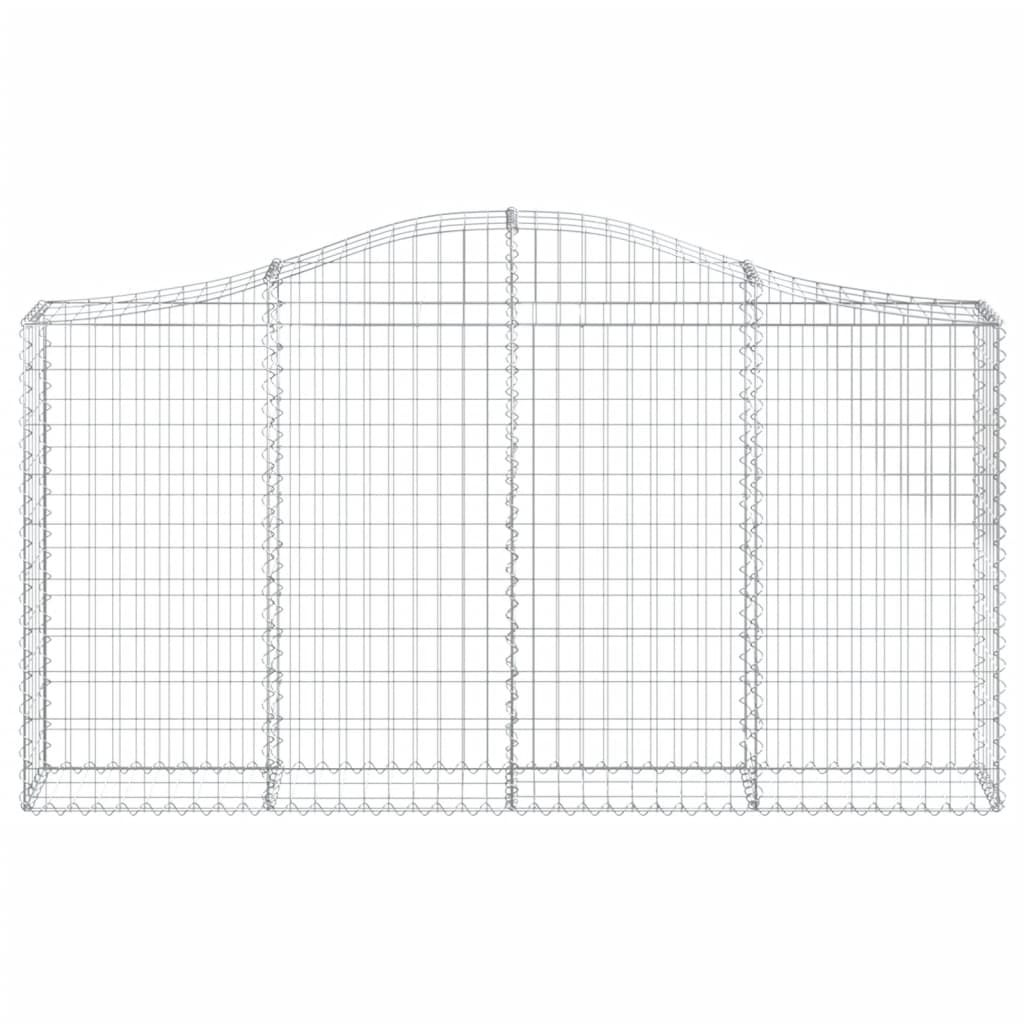 Arched Gabion Baskets 13 pcs 200x30x100/120 cm Galvanised Iron