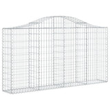 Arched Gabion Baskets 14 pcs 200x30x100/120 cm Galvanised Iron