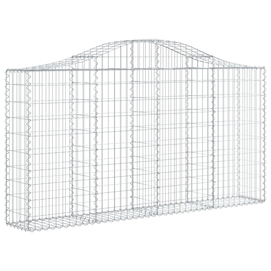 Arched Gabion Baskets 15 pcs 200x30x100/120 cm Galvanised Iron