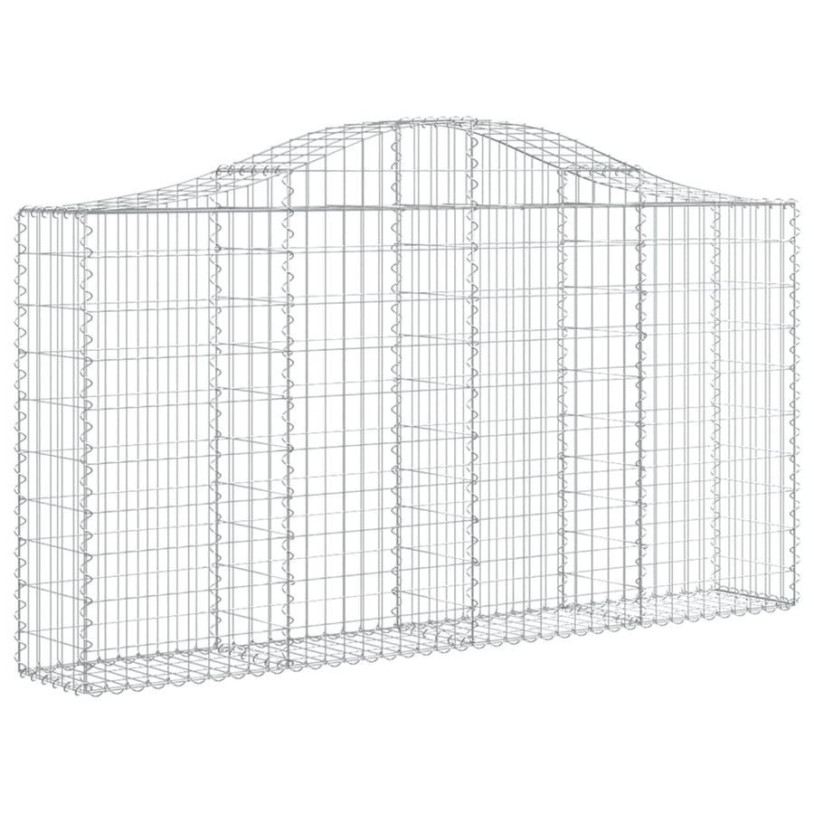 Arched Gabion Baskets 20 pcs 200x30x100/120 cm Galvanised Iron