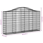 Arched Gabion Baskets 20 pcs 200x30x100/120 cm Galvanised Iron