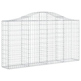 Arched Gabion Baskets 25 pcs 200x30x100/120 cm Galvanised Iron