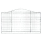 Arched Gabion Baskets 25 pcs 200x30x100/120 cm Galvanised Iron