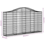 Arched Gabion Baskets 25 pcs 200x30x100/120 cm Galvanised Iron