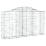 Arched Gabion Baskets 30 pcs 200x30x100/120 cm Galvanised Iron
