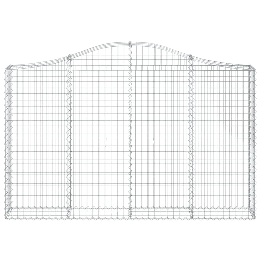 Arched Gabion Baskets 3 pcs 200x30x120/140 cm Galvanised Iron