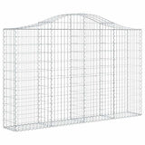 Arched Gabion Baskets 6 pcs 200x30x120/140 cm Galvanised Iron
