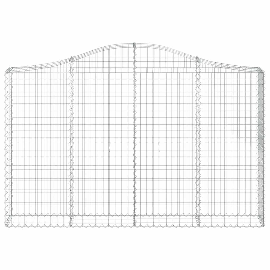 Arched Gabion Baskets 6 pcs 200x30x120/140 cm Galvanised Iron