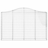 Arched Gabion Baskets 6 pcs 200x30x120/140 cm Galvanised Iron