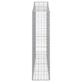 Arched Gabion Baskets 6 pcs 200x30x120/140 cm Galvanised Iron