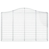 Arched Gabion Baskets 7 pcs 200x30x120/140 cm Galvanised Iron
