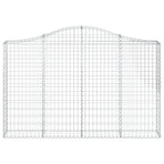 Arched Gabion Baskets 7 pcs 200x30x120/140 cm Galvanised Iron