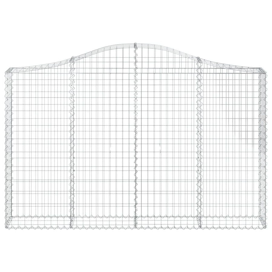 Arched Gabion Baskets 7 pcs 200x30x120/140 cm Galvanised Iron