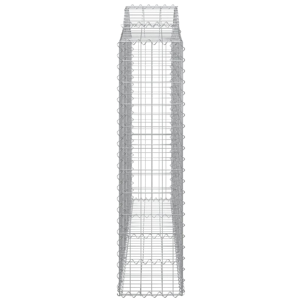 Arched Gabion Baskets 7 pcs 200x30x120/140 cm Galvanised Iron