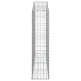 Arched Gabion Baskets 7 pcs 200x30x120/140 cm Galvanised Iron