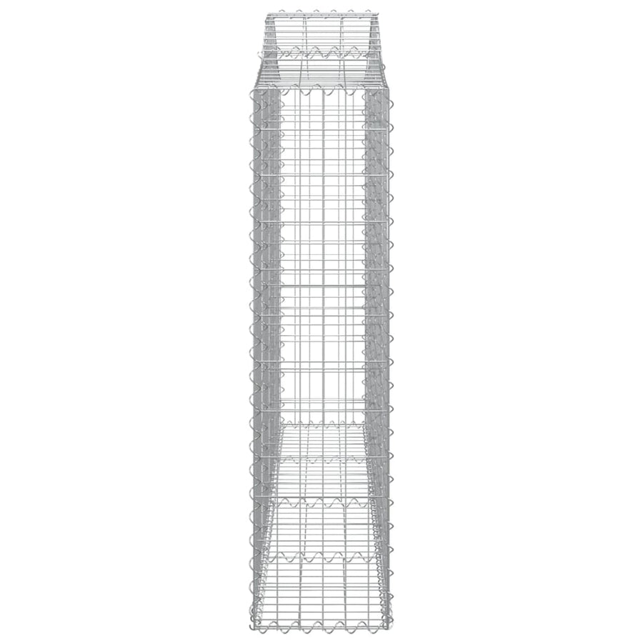 Arched Gabion Baskets 7 pcs 200x30x120/140 cm Galvanised Iron