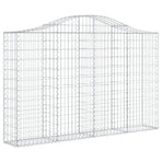 Arched Gabion Baskets 10 pcs 200x30x120/140 cm Galvanised Iron