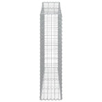 Arched Gabion Baskets 10 pcs 200x30x120/140 cm Galvanised Iron