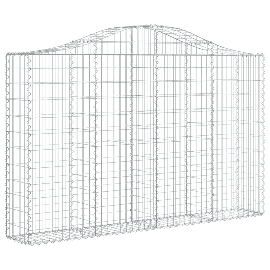 Arched Gabion Baskets 13 pcs 200x30x120/140 cm Galvanised Iron
