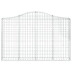 Arched Gabion Baskets 13 pcs 200x30x120/140 cm Galvanised Iron