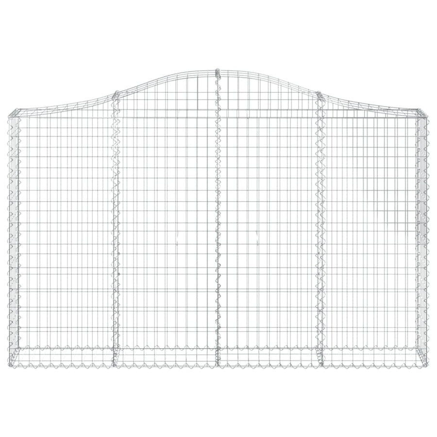 Arched Gabion Baskets 13 pcs 200x30x120/140 cm Galvanised Iron