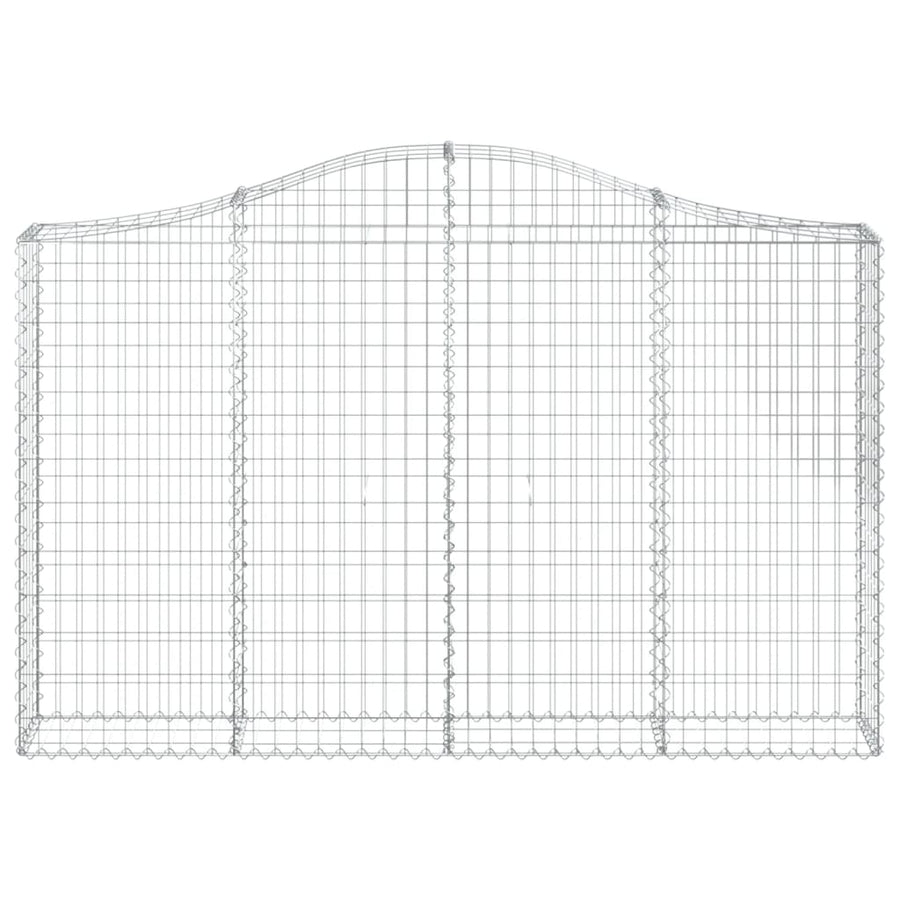 Arched Gabion Baskets 14 pcs 200x30x120/140 cm Galvanised Iron