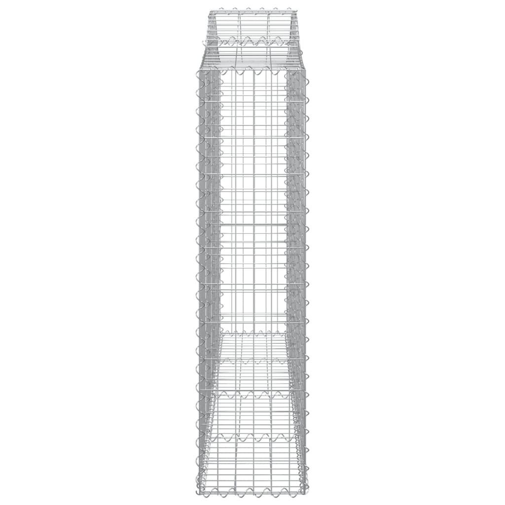 Arched Gabion Baskets 14 pcs 200x30x120/140 cm Galvanised Iron