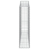 Arched Gabion Baskets 14 pcs 200x30x120/140 cm Galvanised Iron