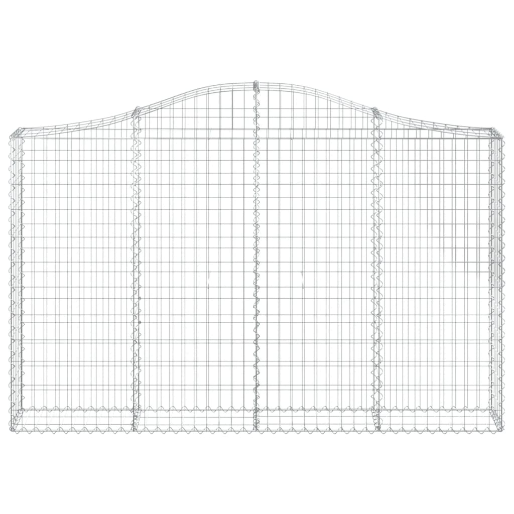 Arched Gabion Baskets 18 pcs 200x30x120/140 cm Galvanised Iron