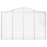 Arched Gabion Baskets 18 pcs 200x30x120/140 cm Galvanised Iron