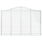 Arched Gabion Baskets 18 pcs 200x30x120/140 cm Galvanised Iron
