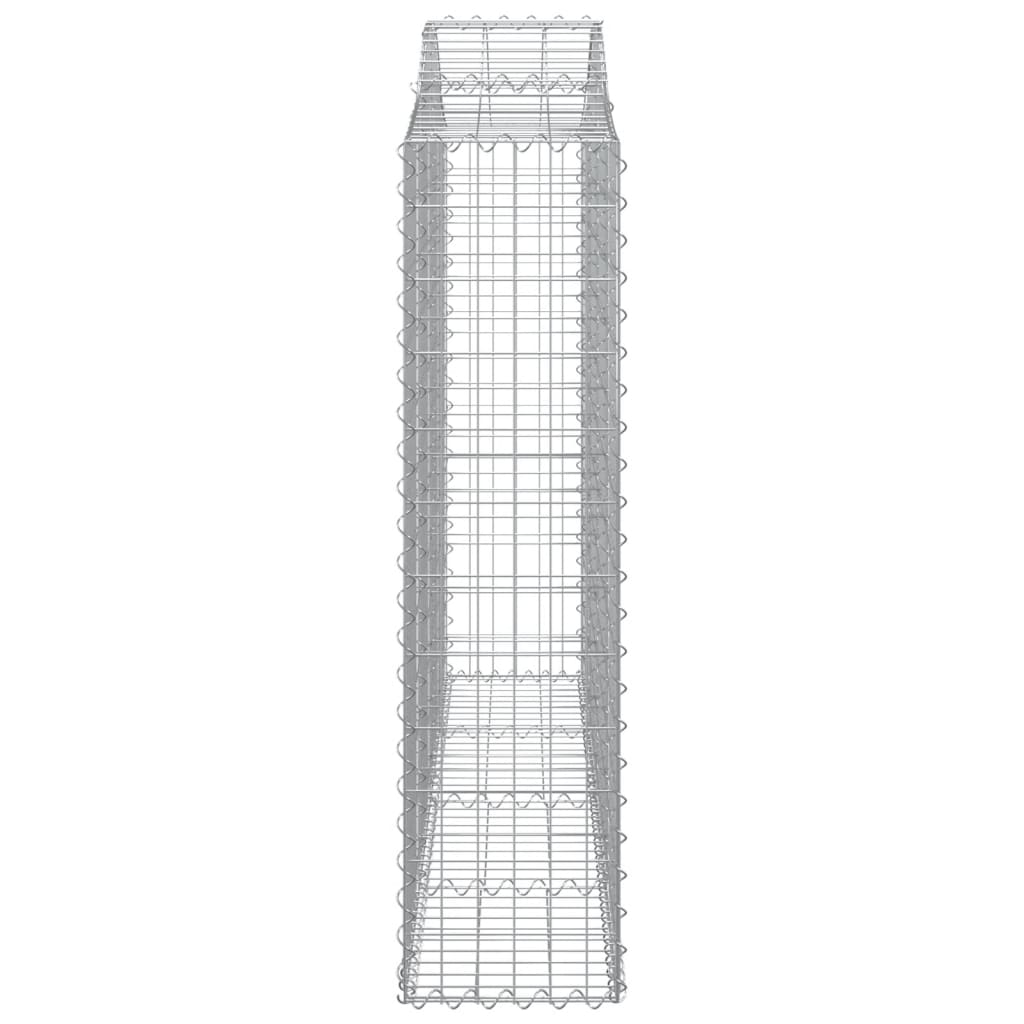 Arched Gabion Baskets 20 pcs 200x30x120/140 cm Galvanised Iron
