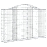 Arched Gabion Baskets 25 pcs 200x30x120/140 cm Galvanised Iron