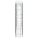 Arched Gabion Baskets 25 pcs 200x30x120/140 cm Galvanised Iron