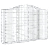 Arched Gabion Baskets 30 pcs 200x30x120/140 cm Galvanised Iron