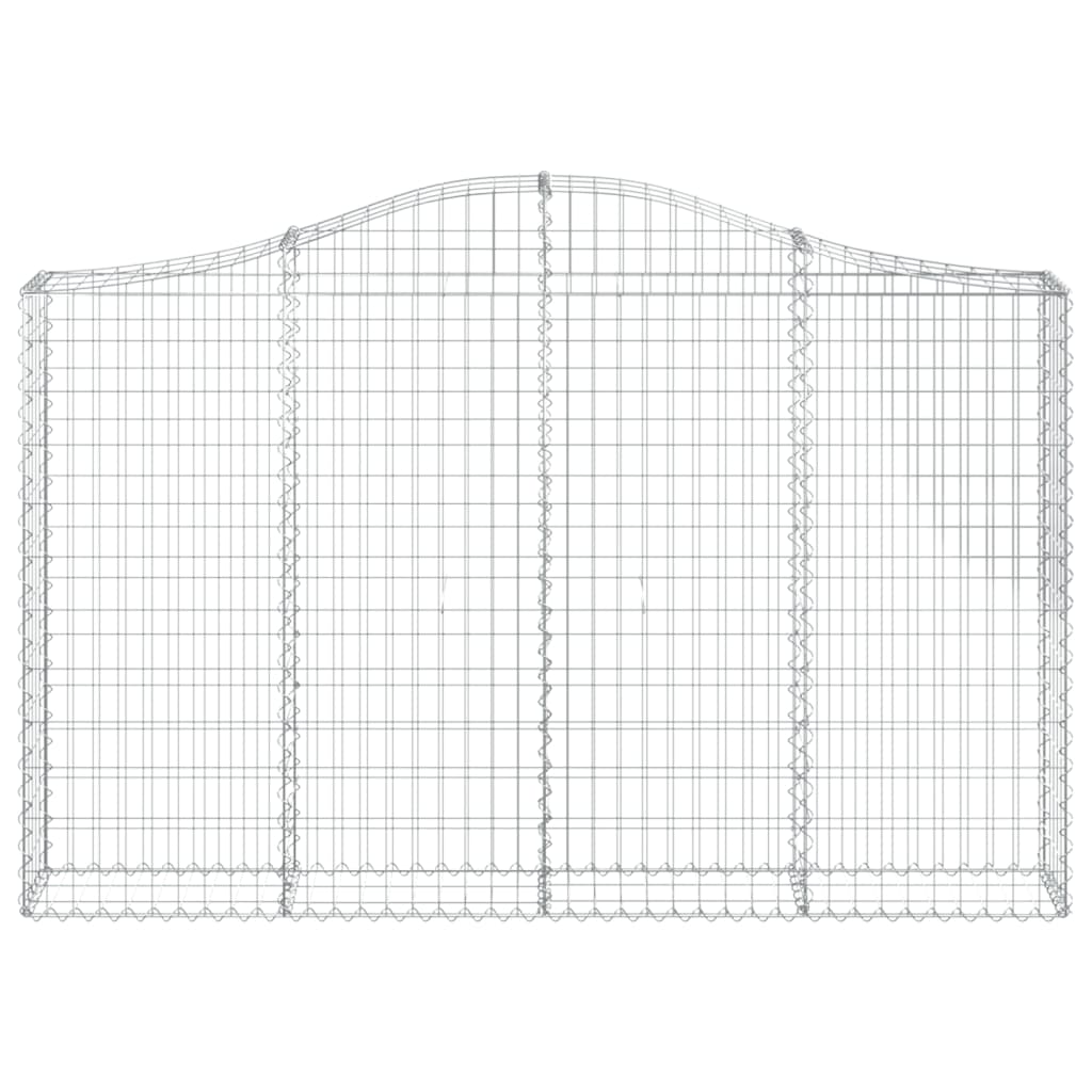 Arched Gabion Baskets 30 pcs 200x30x120/140 cm Galvanised Iron