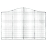 Arched Gabion Baskets 30 pcs 200x30x120/140 cm Galvanised Iron - Top-Down View