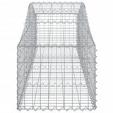 Arched Gabion Baskets 2 pcs 200x50x40/60 cm Galvanised Iron