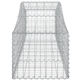 Arched Gabion Baskets 3 pcs 200x50x40/60 cm Galvanised Iron - 45-Degree Angle