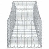 Arched Gabion Baskets 5 pcs 200x50x40/60 cm Galvanised Iron - 45-Degree Angle